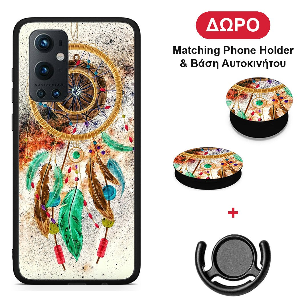 Boho DreamCatcher - OnePlus 9 Pro θήκη + Δώρο Phone Holder & Βάση Αυτοκινήτου
