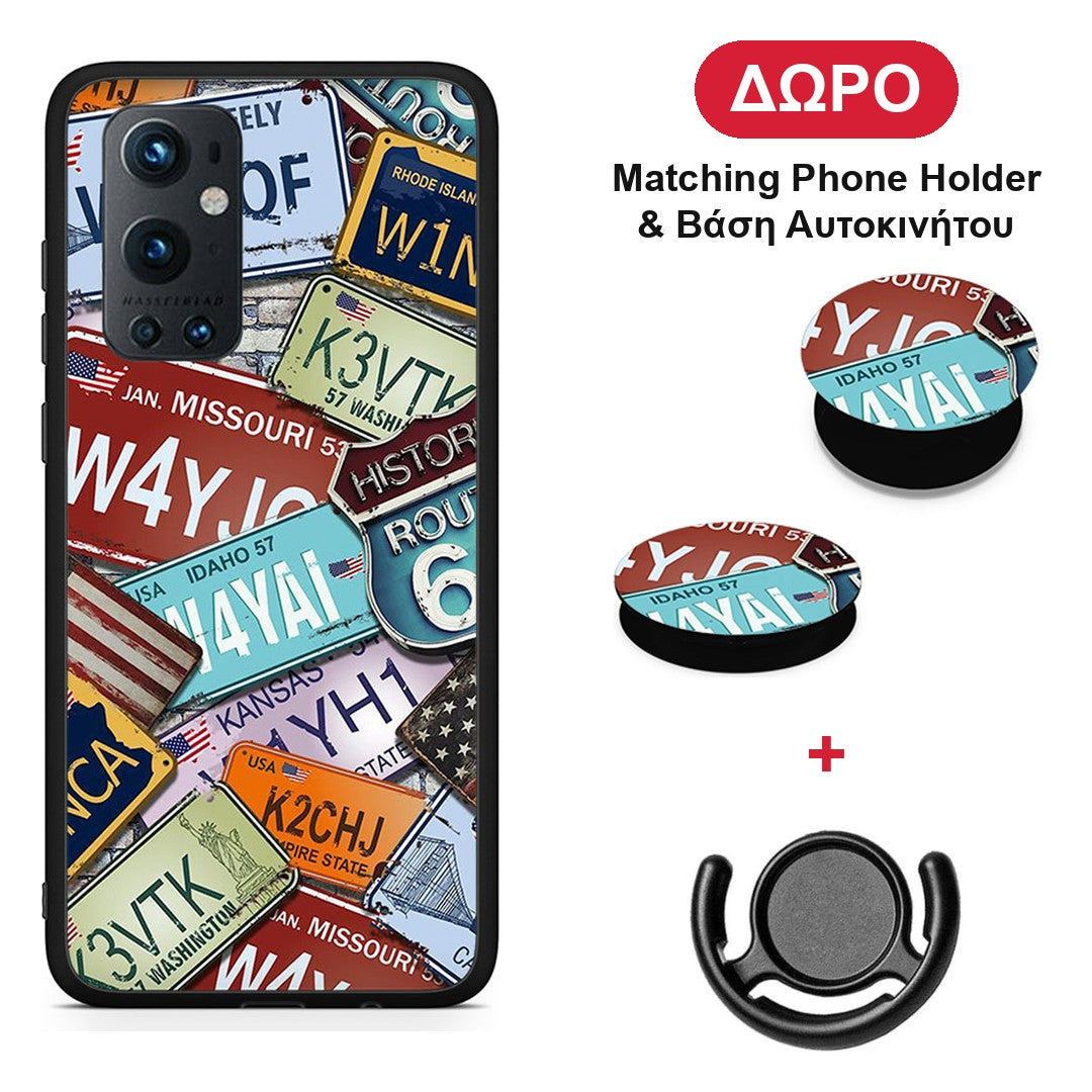 Car Plates - OnePlus 9 Pro θήκη + Δώρο Phone Holder & Βάση Αυτοκινήτου
