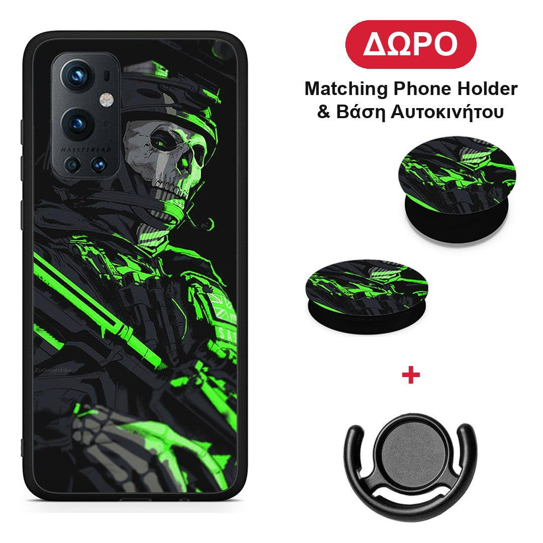 Green Soldier - OnePlus 9 Pro θήκη + Δώρο Phone Holder & Βάση Αυτοκινήτου