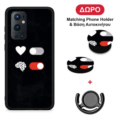 Heart Vs Brain - OnePlus 9 Pro θήκη + Δώρο Phone Holder & Βάση Αυτοκινήτου