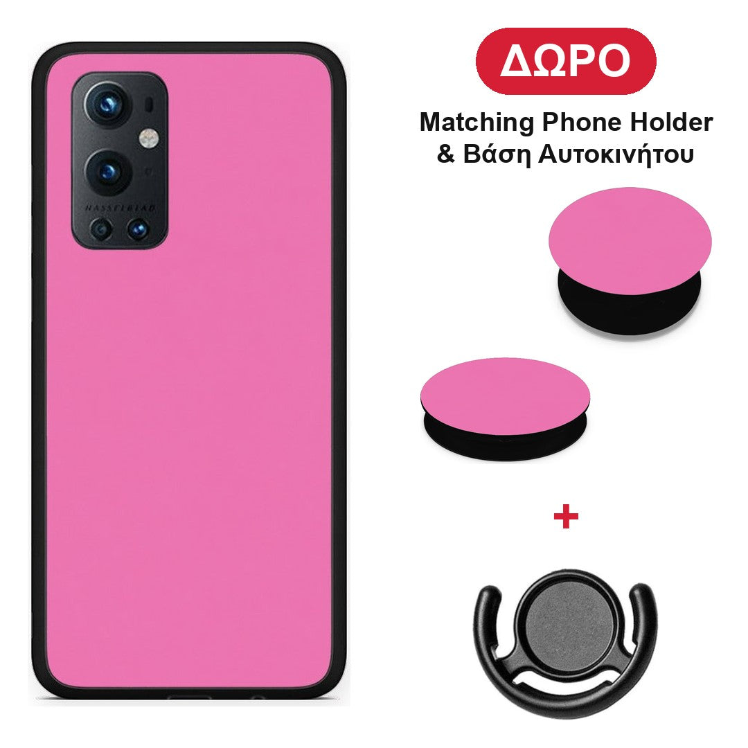 Rose Pink - OnePlus 9 Pro θήκη + Δώρο Phone Holder & Βάση Αυτοκινήτου