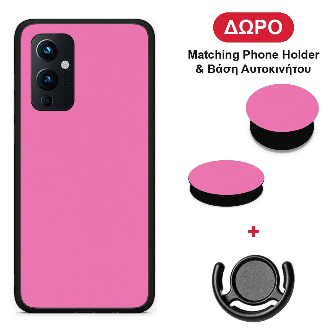 Rose Pink - OnePlus 9 θήκη + Δώρο Phone Holder & Βάση Αυτοκινήτου