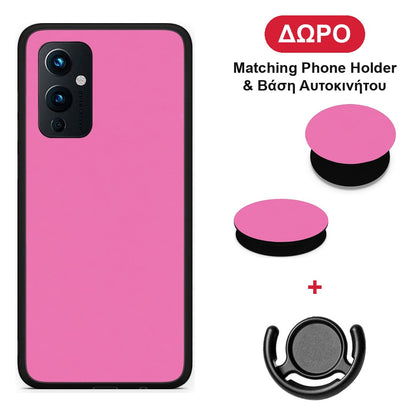 Rose Pink - OnePlus 9 θήκη + Δώρο Phone Holder & Βάση Αυτοκινήτου