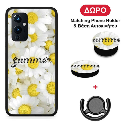 Summer Daisies - OnePlus 9 θήκη + Δώρο Phone Holder & Βάση Αυτοκινήτου