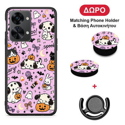 Halloween Puppies and Friends on Lilac - OnePlus Nord 2T θήκη + Δώρο Phone Holder & Βάση Αυτοκινήτου