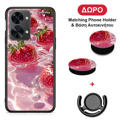 Juicy Strawberries - OnePlus Nord 2T θήκη + Δώρο Phone Holder & Βάση Αυτοκινήτου