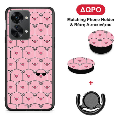 Pig Glasses - OnePlus Nord 2T θήκη + Δώρο Phone Holder & Βάση Αυτοκινήτου