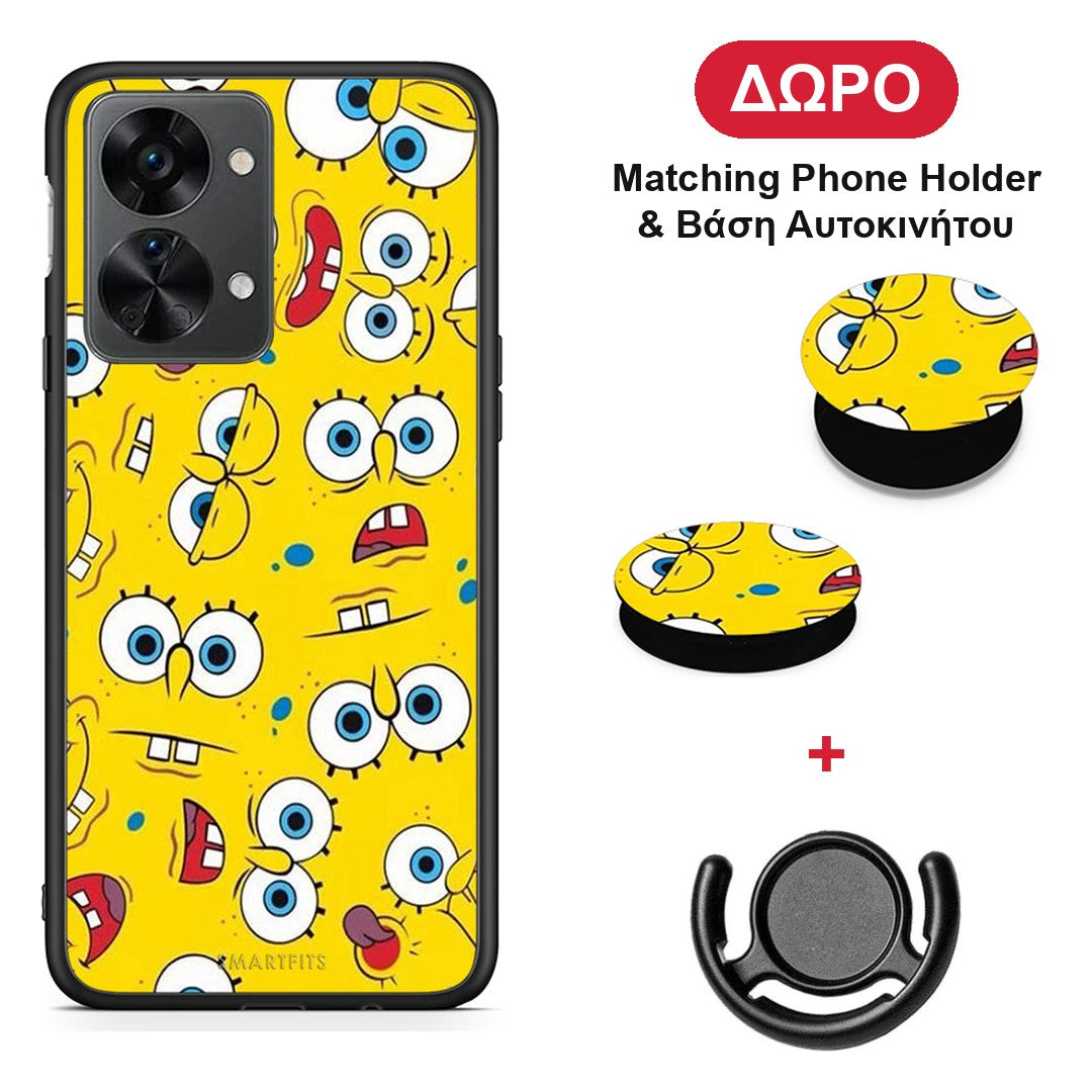 PopArt Sponge - OnePlus Nord 2T θήκη + Δώρο Phone Holder & Βάση Αυτοκινήτου