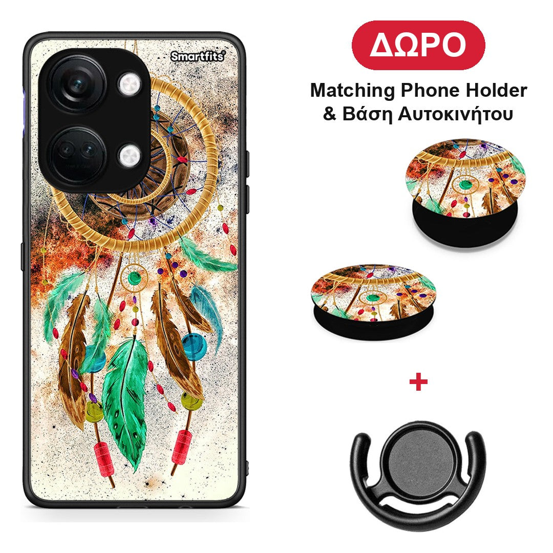 Boho DreamCatcher - OnePlus Nord 3 θήκη + Δώρο Phone Holder & Βάση Αυτοκινήτου