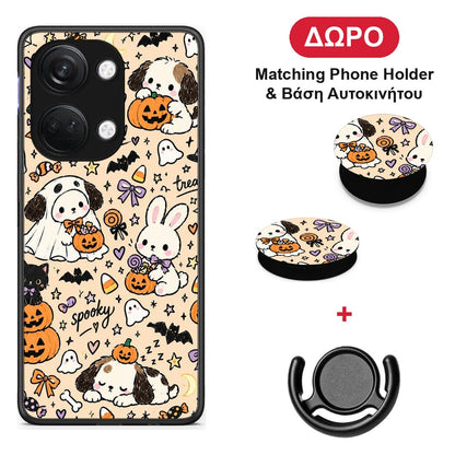 Halloween Puppies and Friends on Cream - OnePlus Nord 3 θήκη + Δώρο Phone Holder & Βάση Αυτοκινήτου