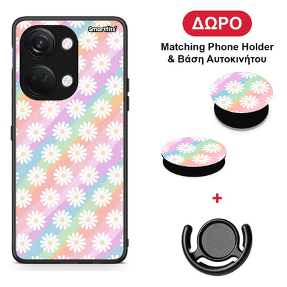 White Daisies - OnePlus Nord 3 θήκη + Δώρο Phone Holder & Βάση Αυτοκινήτου
