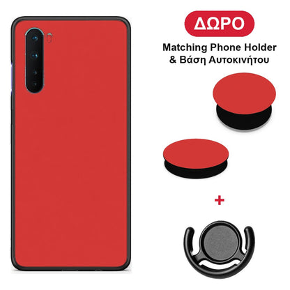 Poppy Red - OnePlus Nord 5G θήκη + Δώρο Phone Holder & Βάση Αυτοκινήτου