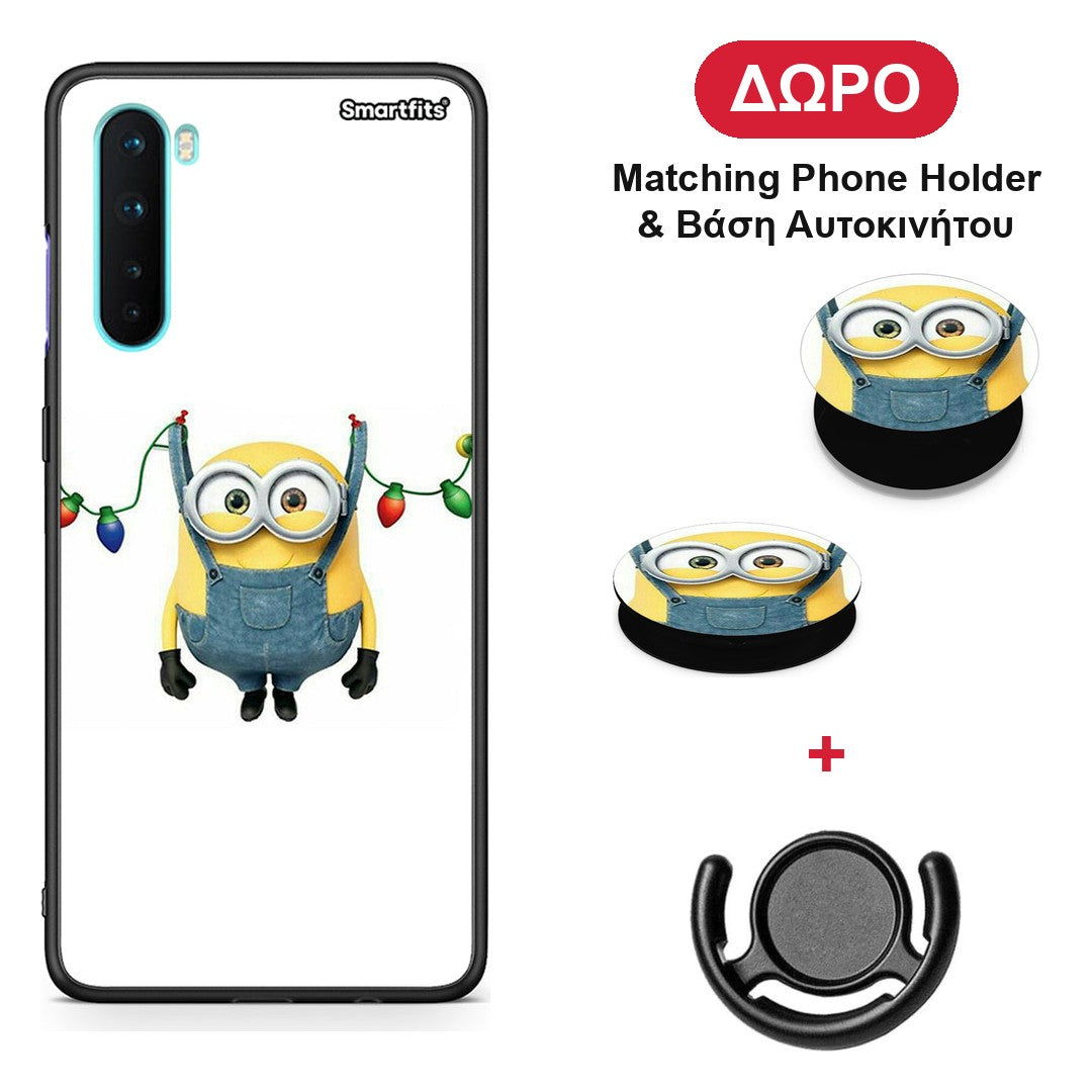 Xmas Minion Lights - OnePlus Nord 5G θήκη + Δώρο Phone Holder & Βάση Αυτοκινήτου