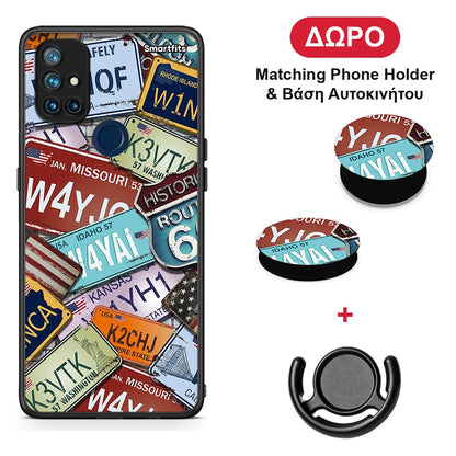 Car Plates - OnePlus Nord N10 5G θήκη + Δώρο Phone Holder & Βάση Αυτοκινήτου