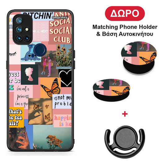 Collage Bitchin - OnePlus Nord N10 5G θήκη + Δώρο Phone Holder & Βάση Αυτοκινήτου
