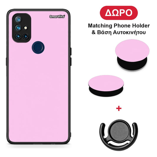 Cotton Candy Pink - OnePlus Nord N10 5G θήκη + Δώρο Phone Holder & Βάση Αυτοκινήτου