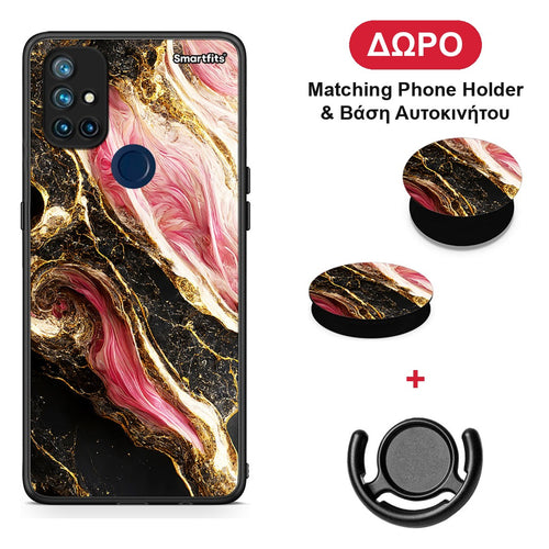 Glamorous Pink Marble - OnePlus Nord N10 5G θήκη + Δώρο Phone Holder & Βάση Αυτοκινήτου