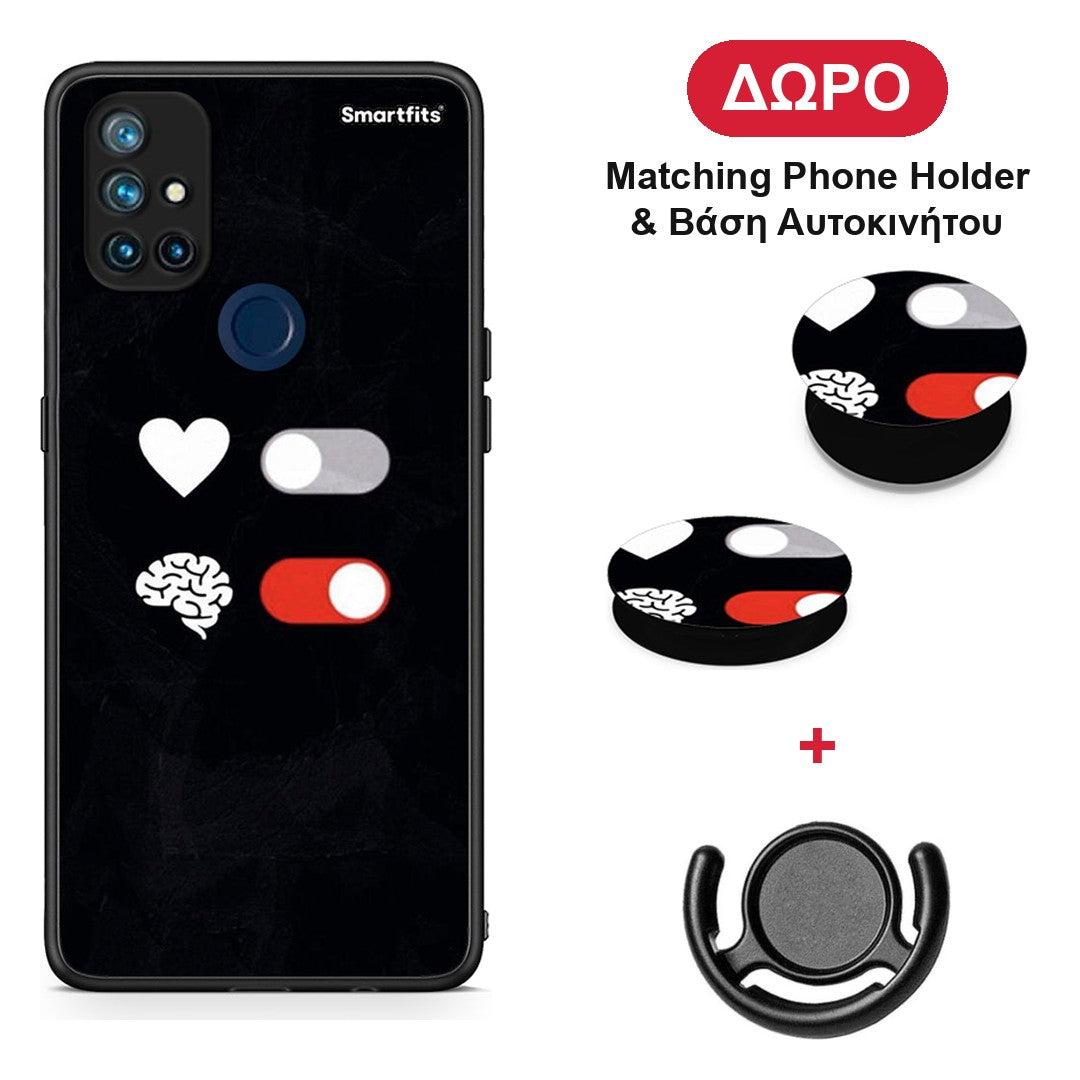 Heart Vs Brain - OnePlus Nord N10 5G θήκη + Δώρο Phone Holder & Βάση Αυτοκινήτου
