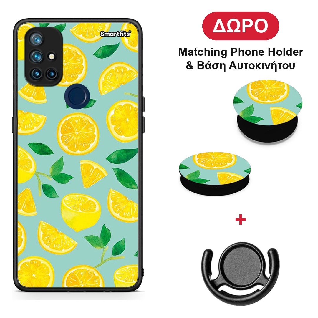 Lemons - OnePlus Nord N10 5G θήκη + Δώρο Phone Holder & Βάση Αυτοκινήτου
