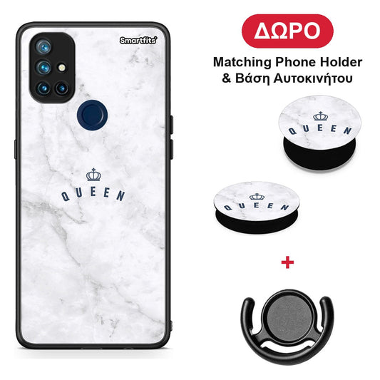 Marble Queen - OnePlus Nord N10 5G θήκη + Δώρο Phone Holder & Βάση Αυτοκινήτου