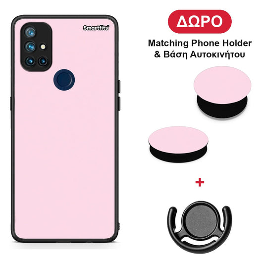 Pale Pink - OnePlus Nord N10 5G θήκη + Δώρο Phone Holder & Βάση Αυτοκινήτου