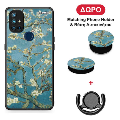 White Blossoms - OnePlus Nord N10 5G θήκη + Δώρο Phone Holder & Βάση Αυτοκινήτου
