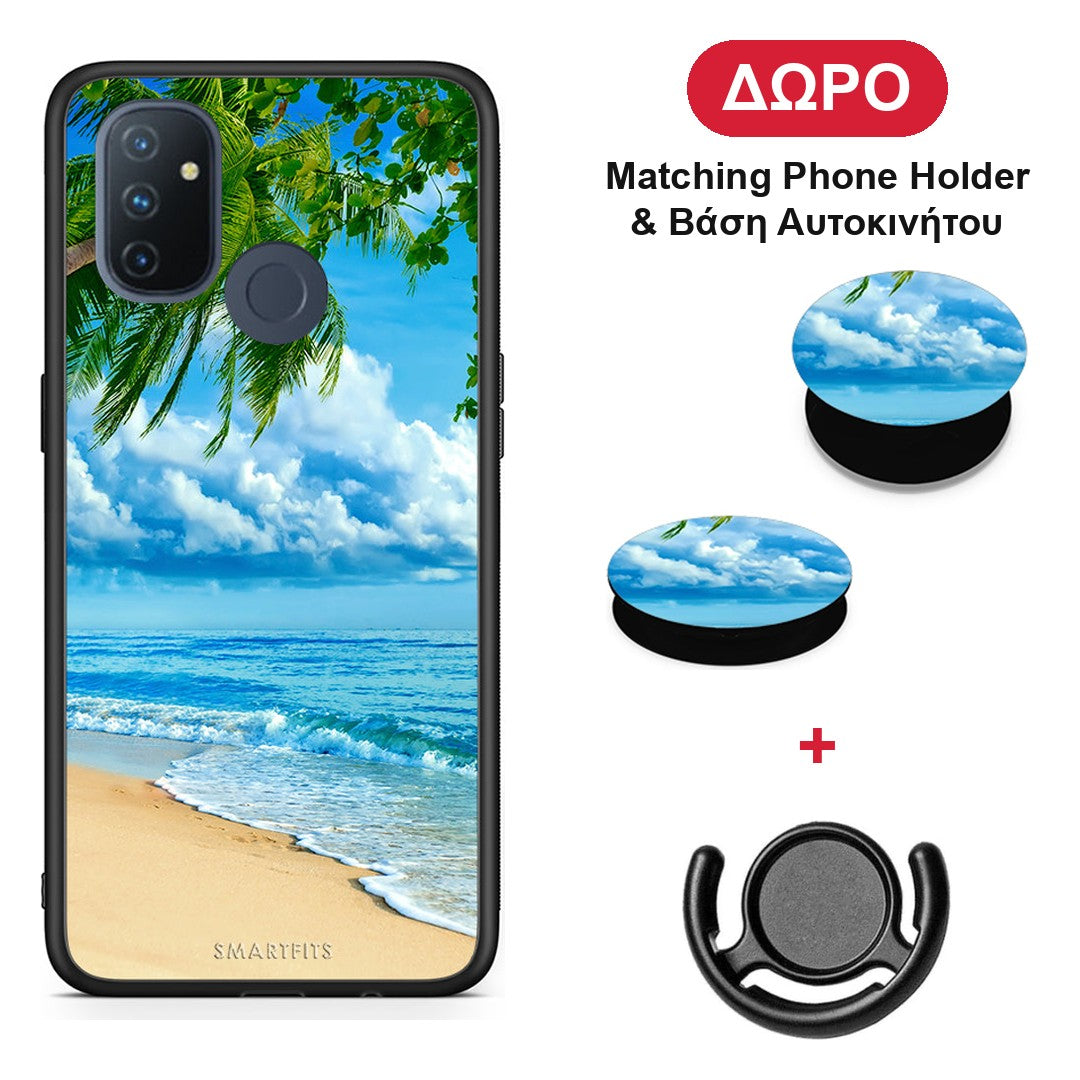 Beautiful Beach - OnePlus Nord N100 θήκη + Δώρο Phone Holder & Βάση Αυτοκινήτου