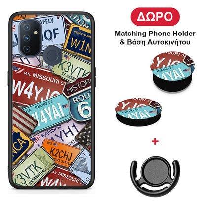 Car Plates - OnePlus Nord N100 θήκη + Δώρο Phone Holder & Βάση Αυτοκινήτου