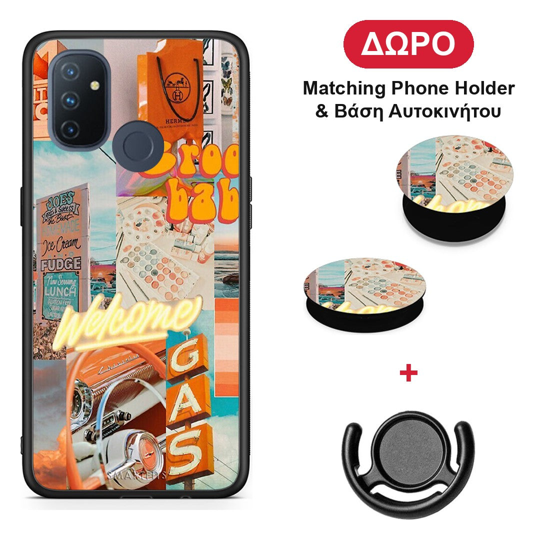 Groovy Babe - OnePlus Nord N100 θήκη + Δώρο Phone Holder & Βάση Αυτοκινήτου