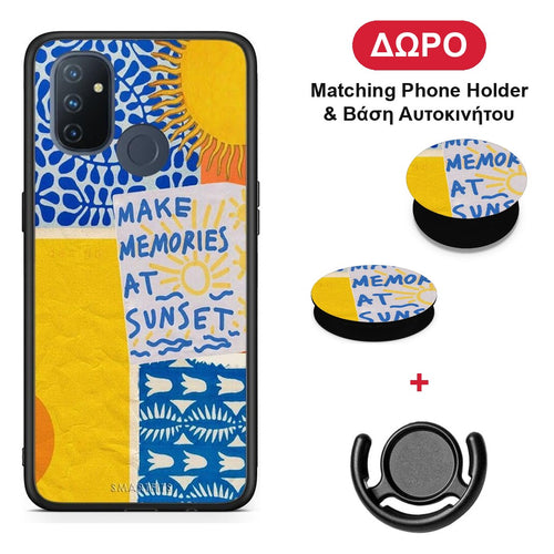 Sunset Memories - OnePlus Nord N100 θήκη + Δώρο Phone Holder & Βάση Αυτοκινήτου