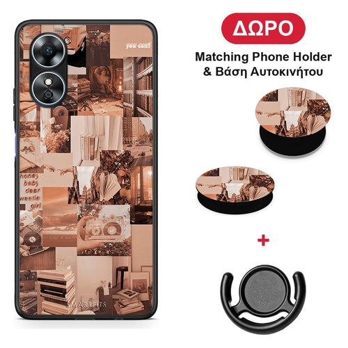 Collage You Can - Oppo A17 θήκη + Δώρο Phone Holder & Βάση Αυτοκινήτου