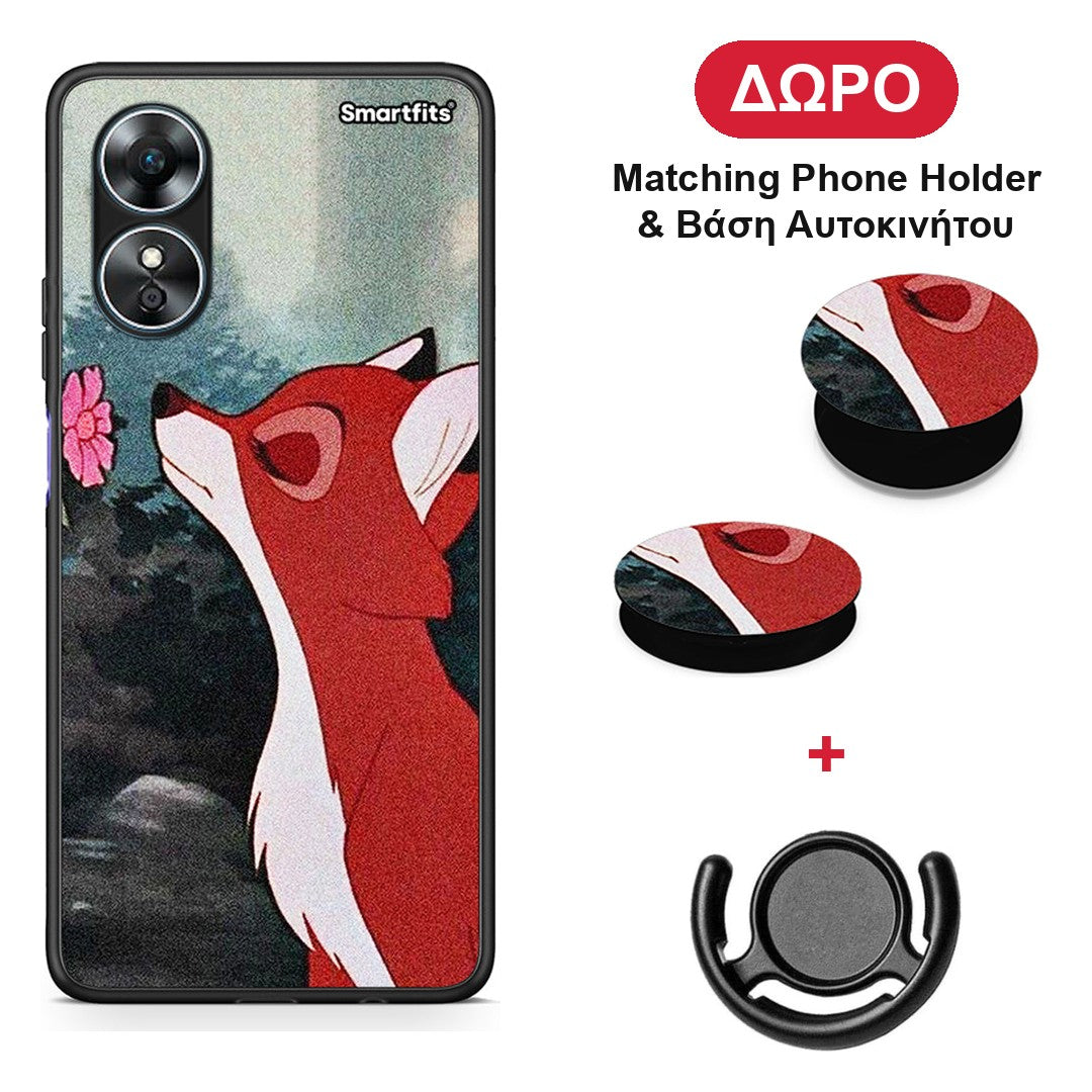 Tod And Vixey Love 2 - Oppo A17 θήκη + Δώρο Phone Holder & Βάση Αυτοκινήτου