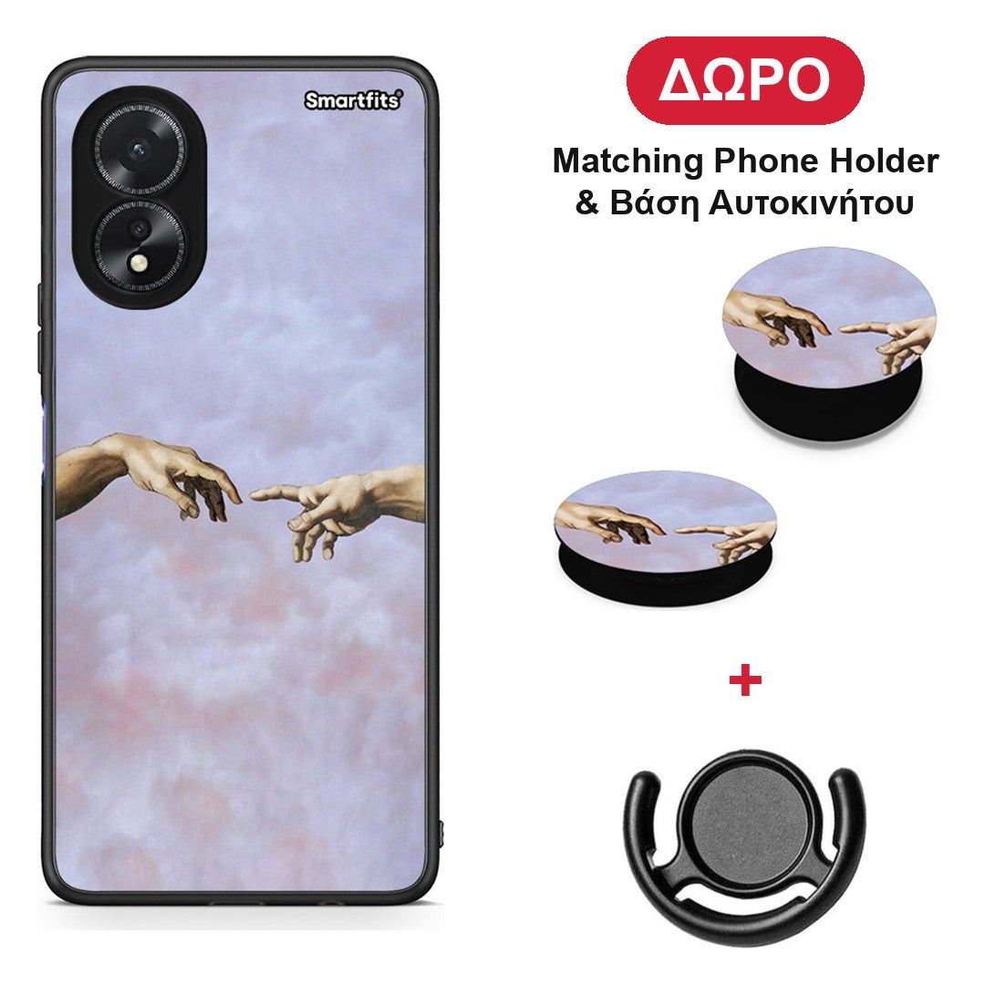 Adam Hand - Oppo A38 θήκη + Δώρο Phone Holder & Βάση Αυτοκινήτου