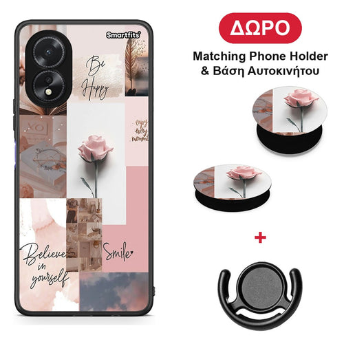 Aesthetic Collage - Oppo A38 θήκη + Δώρο Phone Holder & Βάση Αυτοκινήτου
