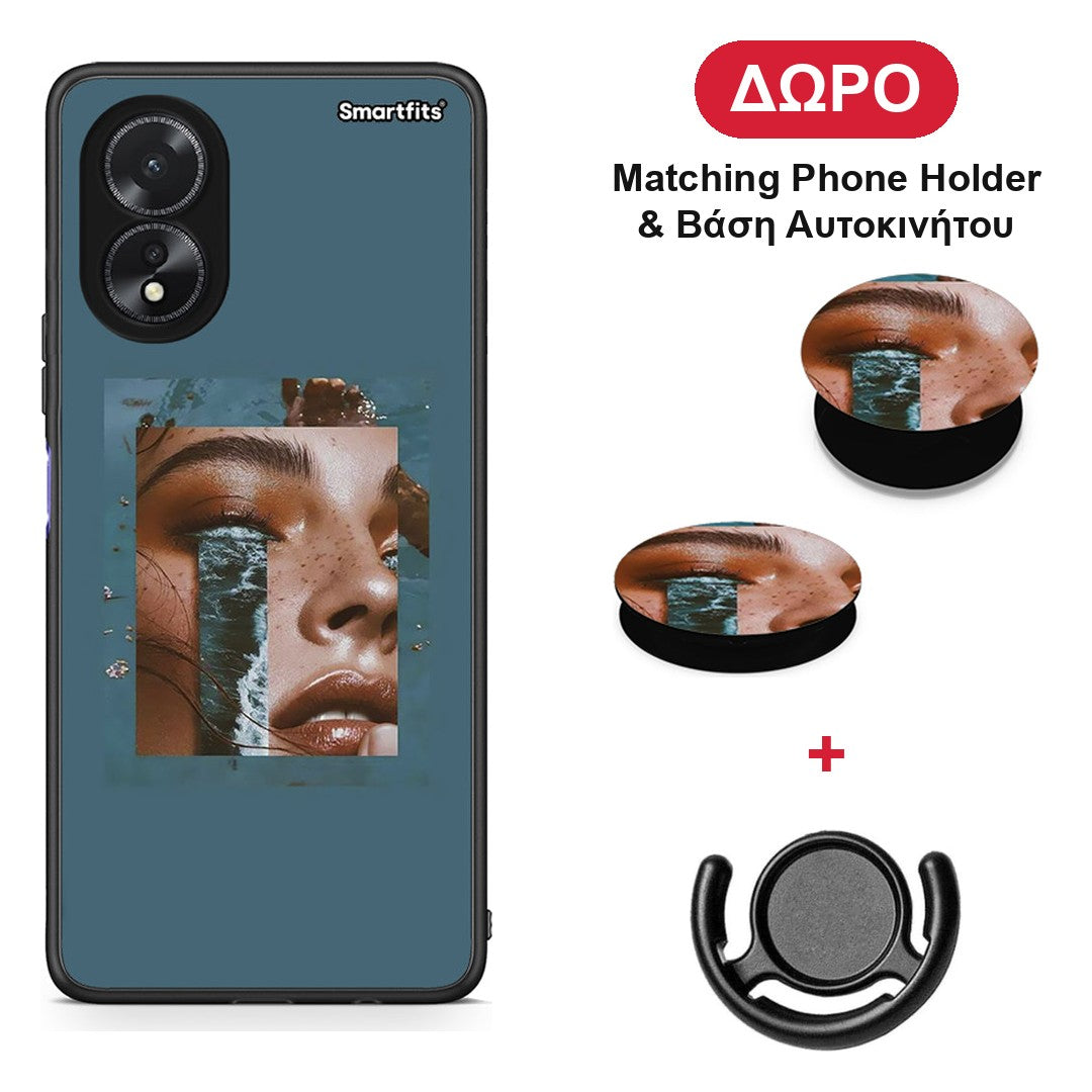 Cry An Ocean - Oppo A38 θήκη + Δώρο Phone Holder & Βάση Αυτοκινήτου