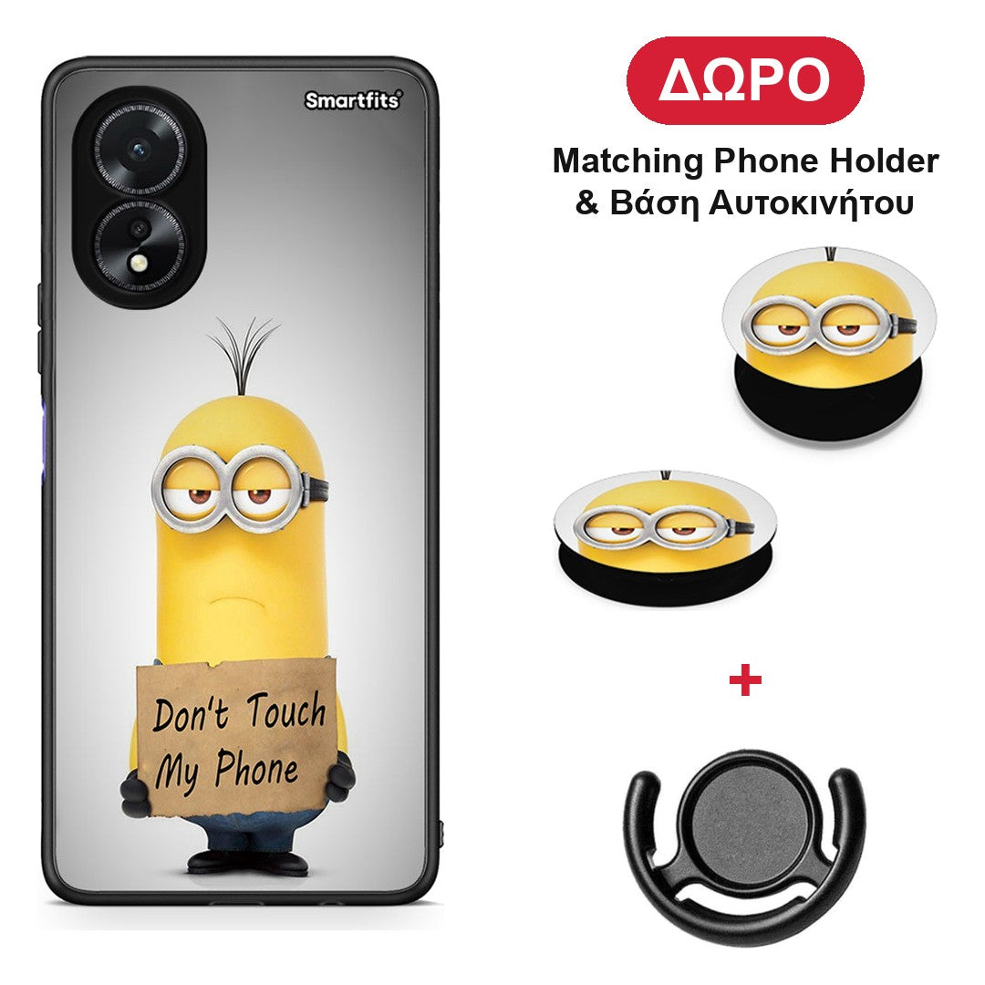 Text Minion - Oppo A38 θήκη + Δώρο Phone Holder & Βάση Αυτοκινήτου
