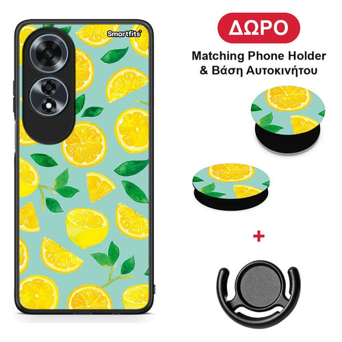 Lemons - Oppo A60 4G θήκη + Δώρο Phone Holder & Βάση Αυτοκινήτου