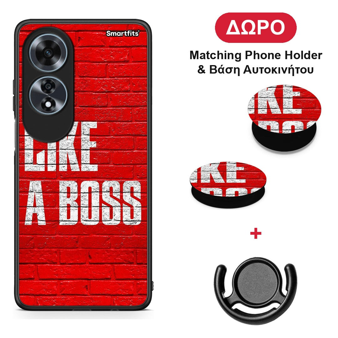 Like A Boss - Oppo A60 4G θήκη + Δώρο Phone Holder & Βάση Αυτοκινήτου