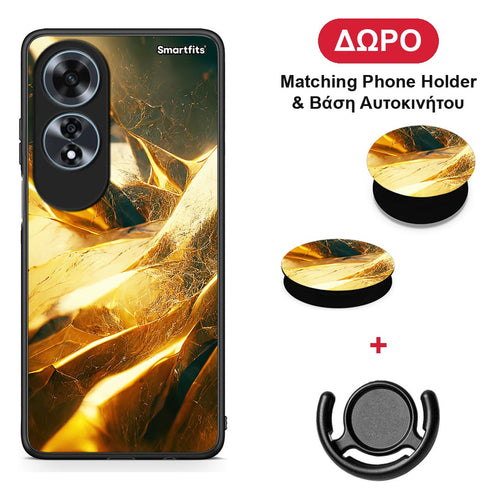 Real Gold - Oppo A60 4G θήκη + Δώρο Phone Holder & Βάση Αυτοκινήτου