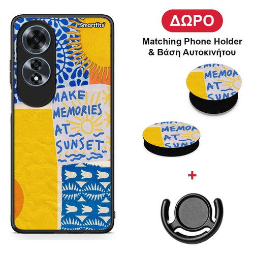 Sunset Memories - Oppo A60 4G θήκη + Δώρο Phone Holder & Βάση Αυτοκινήτου