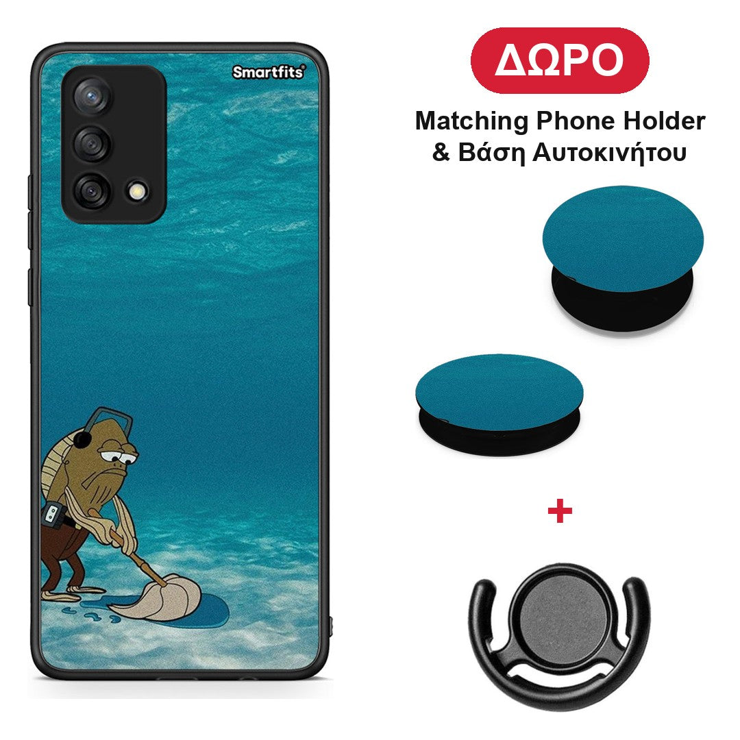 Clean The Ocean - Oppo A74 4G θήκη + Δώρο Phone Holder & Βάση Αυτοκινήτου