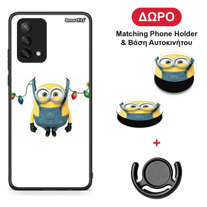 Xmas Minion Lights - Oppo A74 4G θήκη + Δώρο Phone Holder & Βάση Αυτοκινήτου
