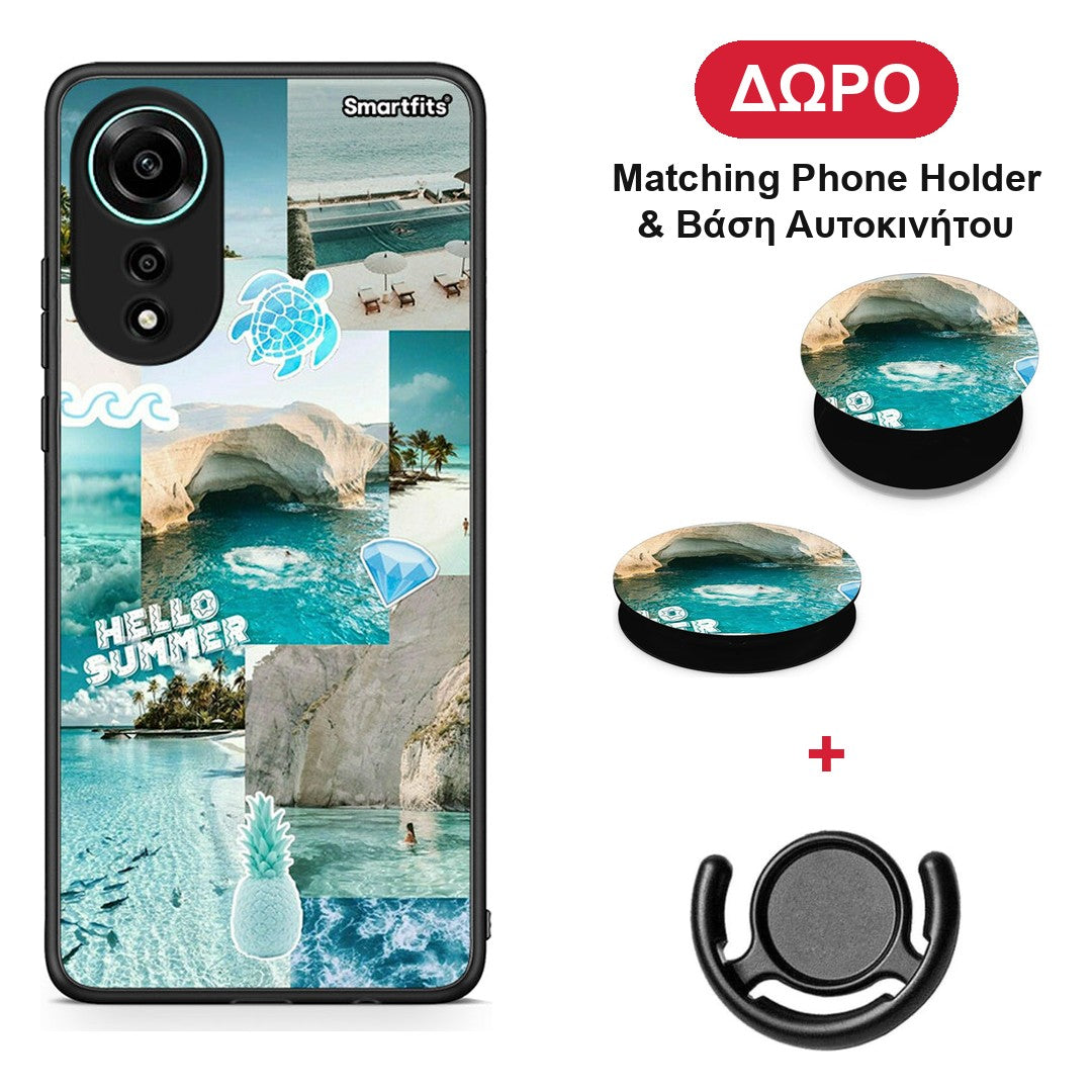 Aesthetic Summer - Oppo A78 4G θήκη + Δώρο Phone Holder & Βάση Αυτοκινήτου