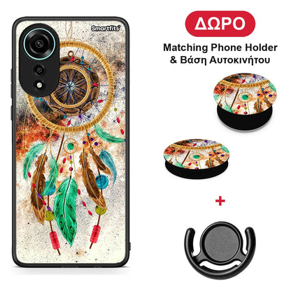 Boho DreamCatcher - Oppo A78 4G θήκη + Δώρο Phone Holder & Βάση Αυτοκινήτου