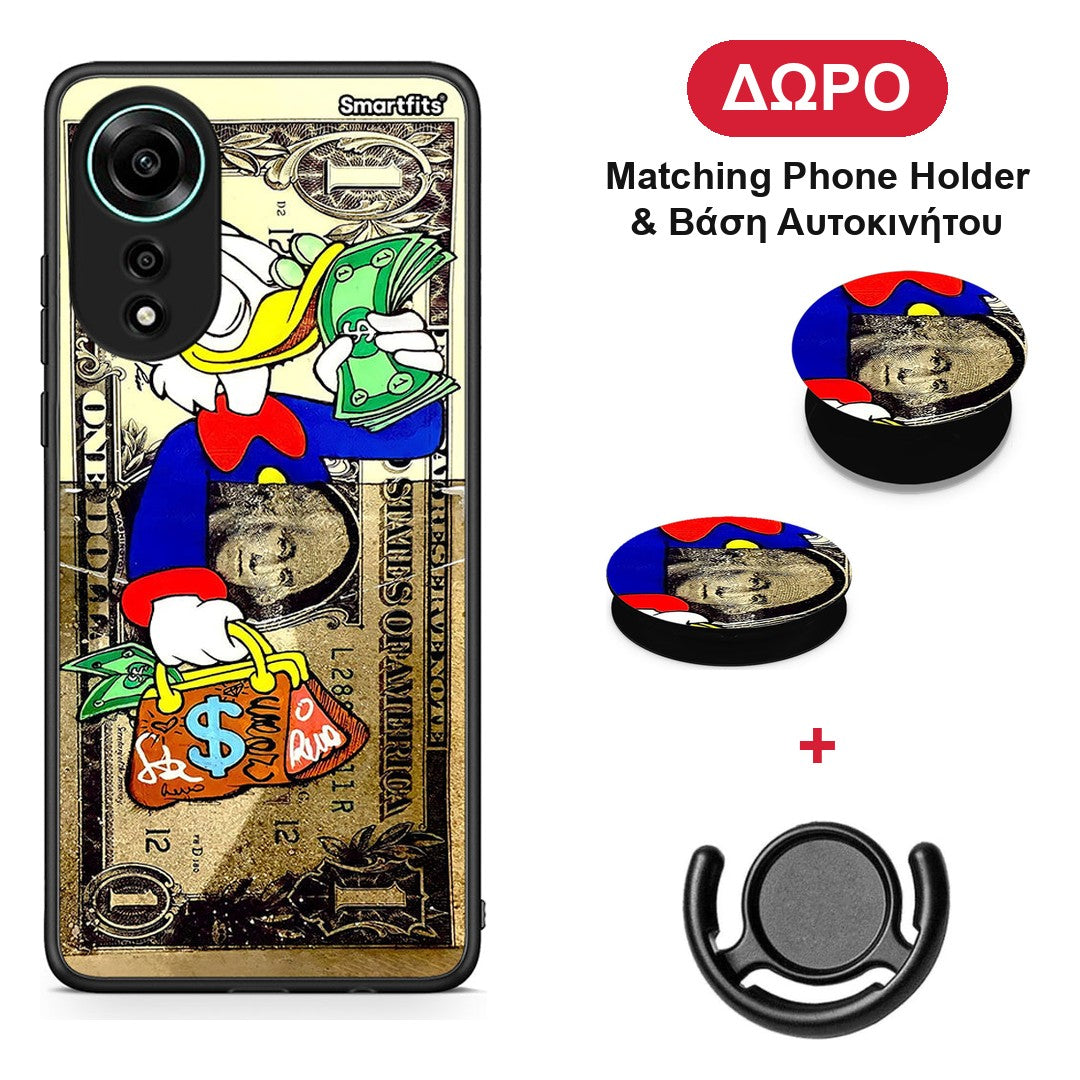 Duck Money - Oppo A78 4G θήκη + Δώρο Phone Holder & Βάση Αυτοκινήτου