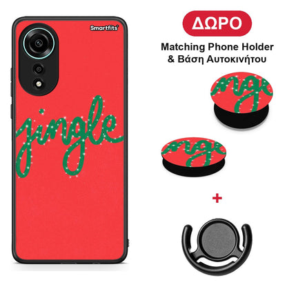 Jingle Xmas - Oppo A78 4G θήκη + Δώρο Phone Holder & Βάση Αυτοκινήτου