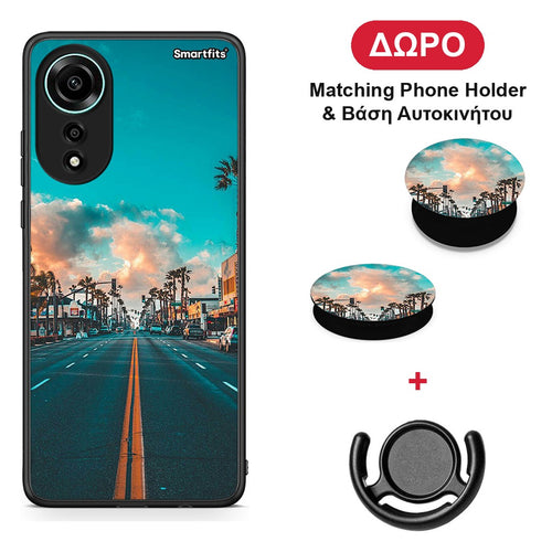 Landscape City - Oppo A78 4G θήκη + Δώρο Phone Holder & Βάση Αυτοκινήτου