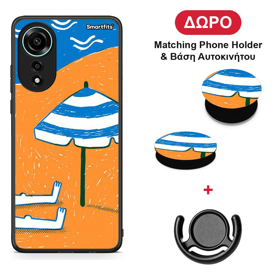 Summering - Oppo A78 4G θήκη + Δώρο Phone Holder & Βάση Αυτοκινήτου