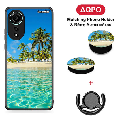 Tropical Vibes - Oppo A78 4G θήκη + Δώρο Phone Holder & Βάση Αυτοκινήτου