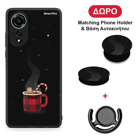 Xmas Bathing - Oppo A78 4G θήκη + Δώρο Phone Holder & Βάση Αυτοκινήτου